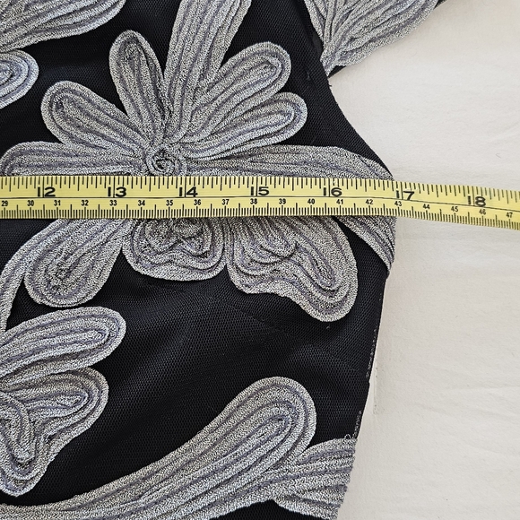 Lyman Par by Frank Lyman Cornelli Black and Silver Formal Dress 4 - Picture 8 of 11